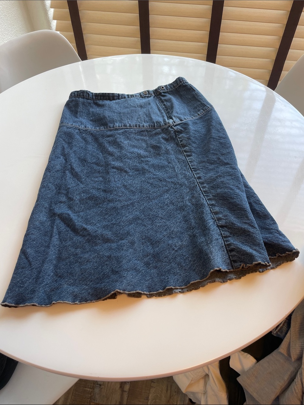 DKNY Jeans Denim A-Line Midi Skirt - Blue